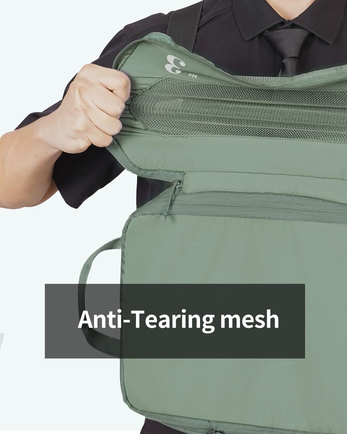 ECOHUB 5 Set Compression Packing Cubes for Suitcases Organiser Bags Set Travel Essentials with Shoe Bags for Travel Tear-resistant Travel Accessories with ID Tag Expandable Packing Bags(Green) - Image 3